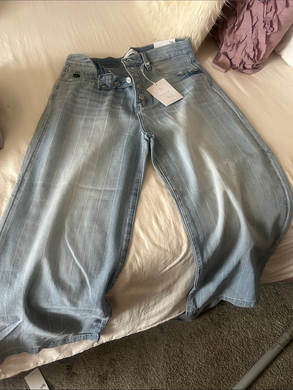 KanCan Light Blue Wide Leg Flare Jeans
